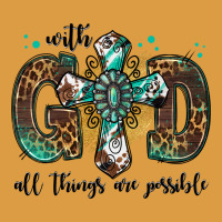 With God All Things Are Possible Gemstone Cross Urban Heavy Tee | Teevron
