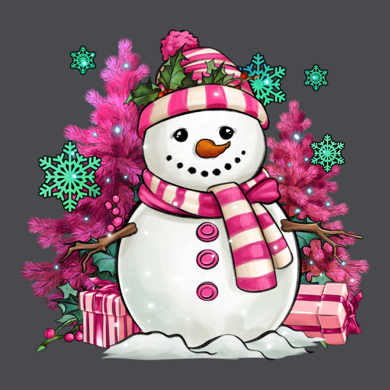 Pink Christmas Snowman Zipper Hoodie by MaliasSmallBusiness | Teevron
