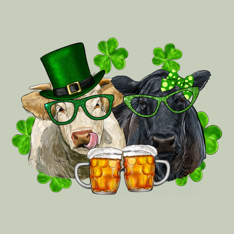 St. Patrick's Day Charolais And Black Angus Cows Ladies Tee by RanaPortraitStore | Teevron
