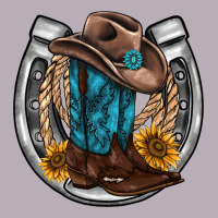 Western Horseshoe Boots Hat Rope Sunflower Vintage Tee | Teevron