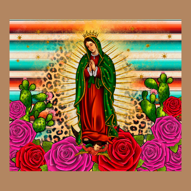 Our Lady Of Guadalupe Cactus Leopard Long Sleeve Tee by JahusDesignShop | Teevron