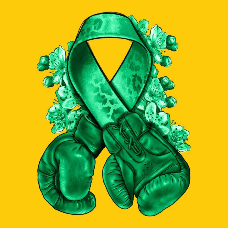 Emerald Green Ribbon Liver Cancer Boxing Gloves Premium Hoodie by NancyCooperArtShop | Teevron