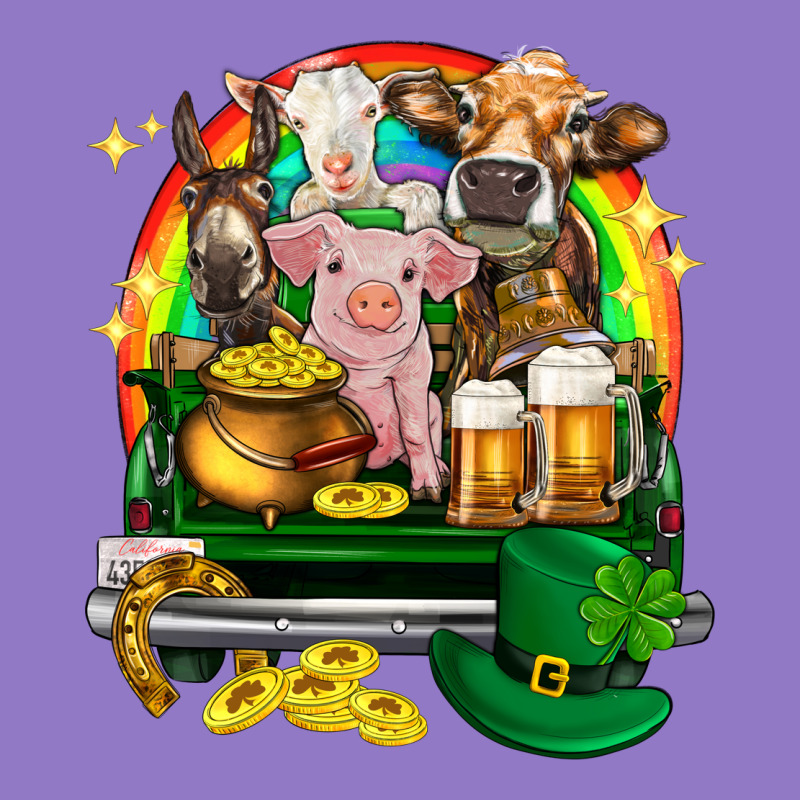 St. Patrick's Day Farm Animals On Truck Urban Hoodie by HowdyJamesFarm | Teevron