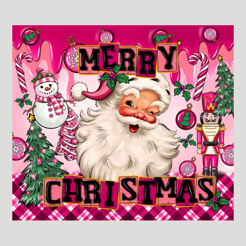 Merry Pink Christmas Santa Zipper Hoodie by MaliasSmallBusiness | Teevron