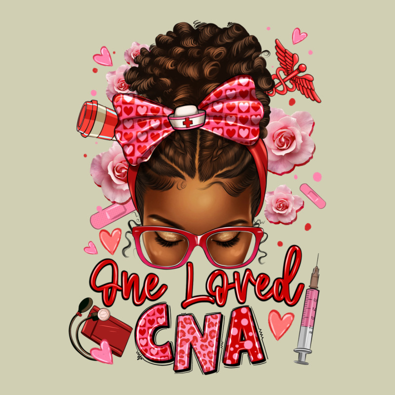 One Loved Cna Afro Messy Bun Heavy Core Tee by texasbilliewilder | Teevron