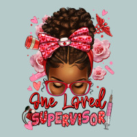 One Loved Supervisor Afro Messy Bun Heavy Core Tee | Teevron
