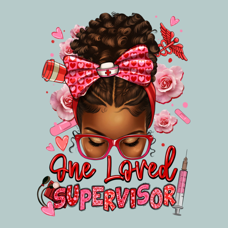 One Loved Supervisor Afro Messy Bun Heavy Core Tee by texasbilliewilder | Teevron