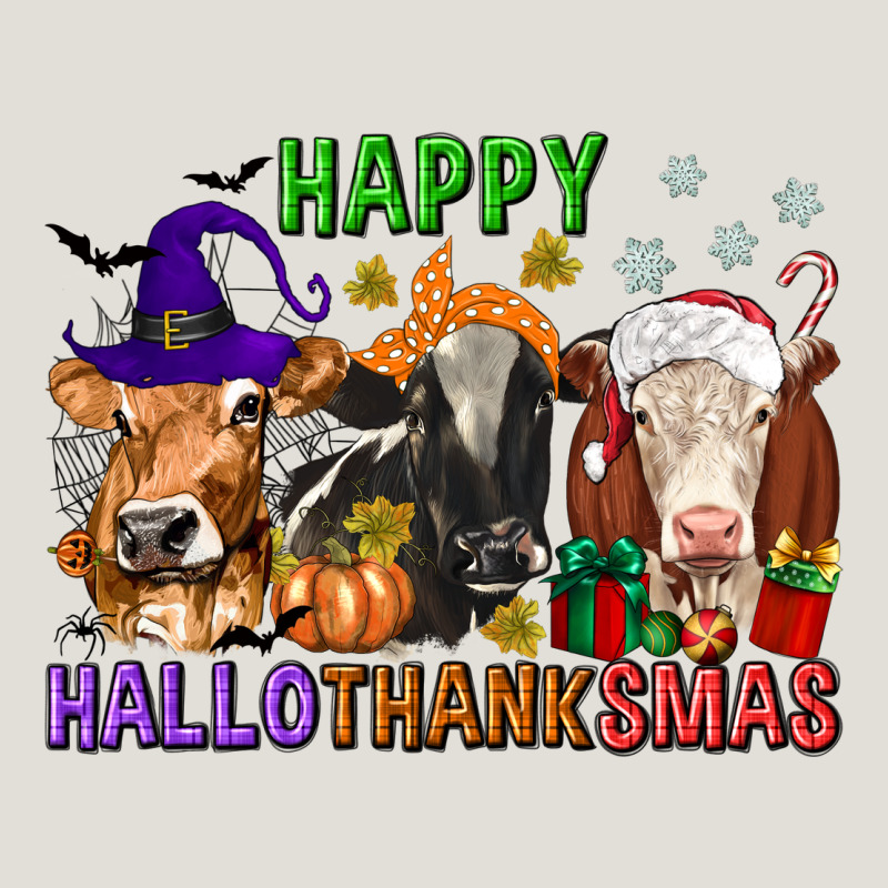 Happy Hallothanksmas With Cow Heavy Core Tee by texasbilliewilder | Teevron