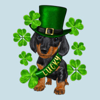 St. Patrick's Day Lucky Dachshund Puppy Ladies Tee | Teevron