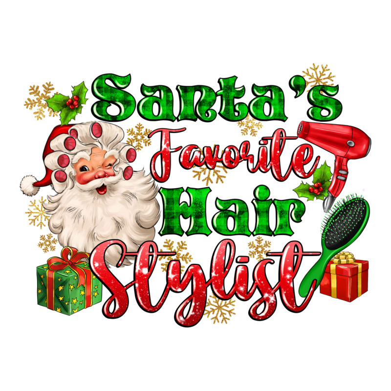 Santas Favorite Hair Stylist Zipper Hoodie by MaliasSmallBusiness | Teevron