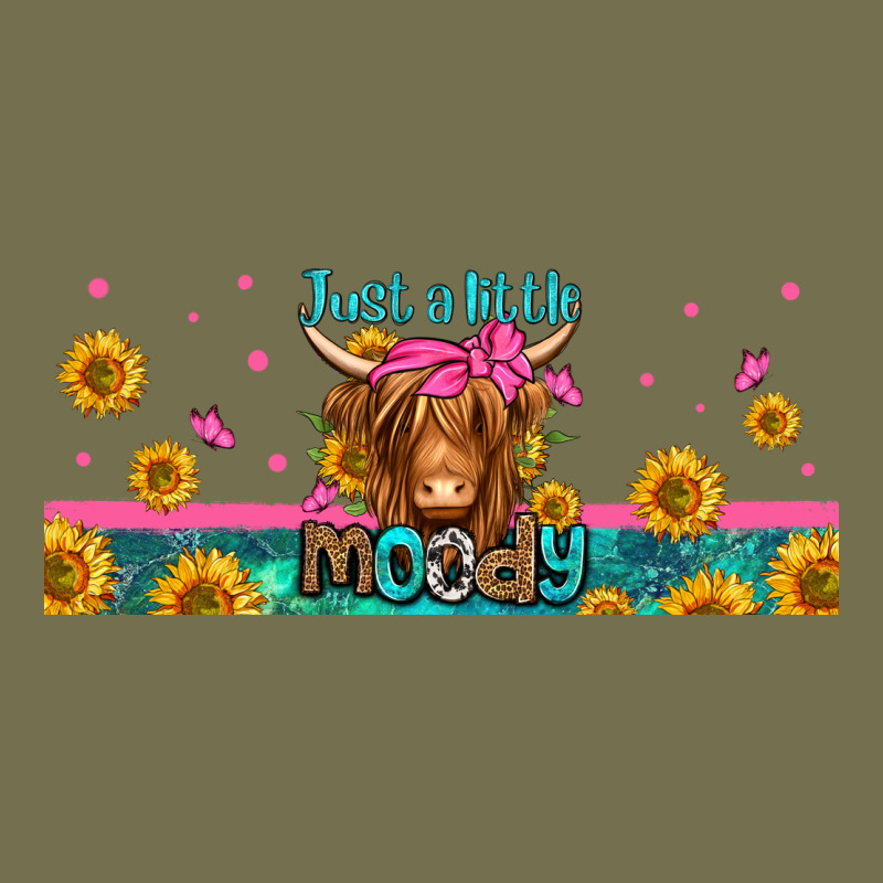 Just A Little Moody Long Haired Cow Vintage Hoodie by Jasminsmagicworld | Teevron