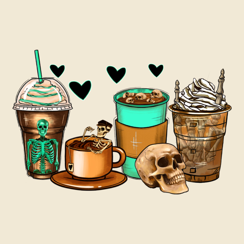 Skeleton Coffee Cups Premium Tee by Zillion Design Studio | Teevron