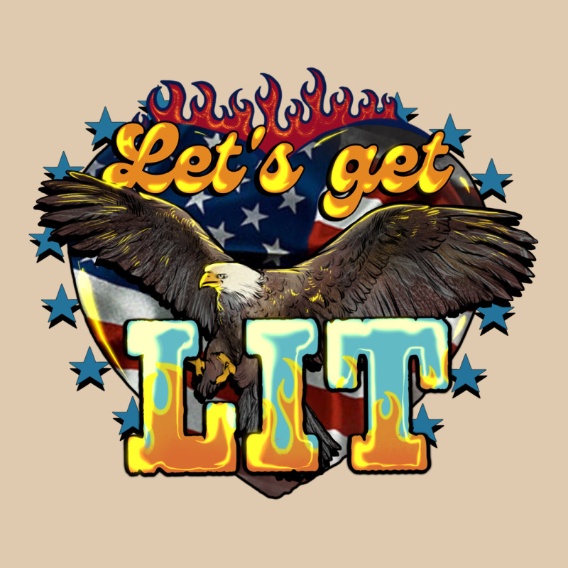 Lets Get Lit America Eagle Heavyweight Sweatshirt by NancyCooperArtShop | Teevron