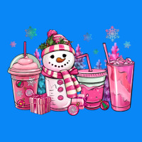 Pink Christmas Snowman Coffee Cups Zipper Hoodie | Teevron