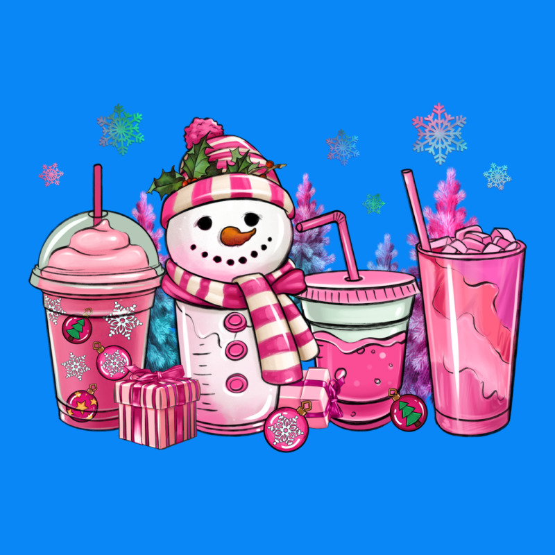 Pink Christmas Snowman Coffee Cups Zipper Hoodie by MaliasSmallBusiness | Teevron