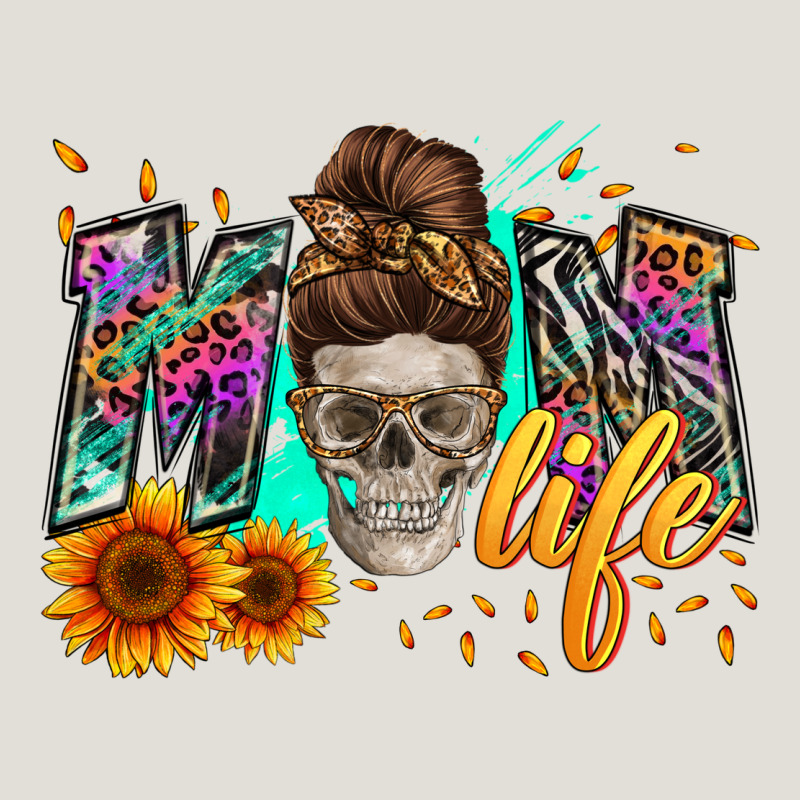 Mom Life With Skull Heavy Core Tee by Zillion Design Studio | Teevron