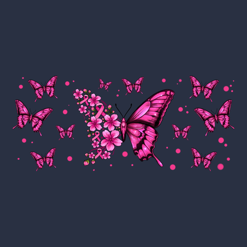 Floral Breast Cancer Butterfly Heavyweight Sweatshirt by Jasminsmagicworld | Teevron