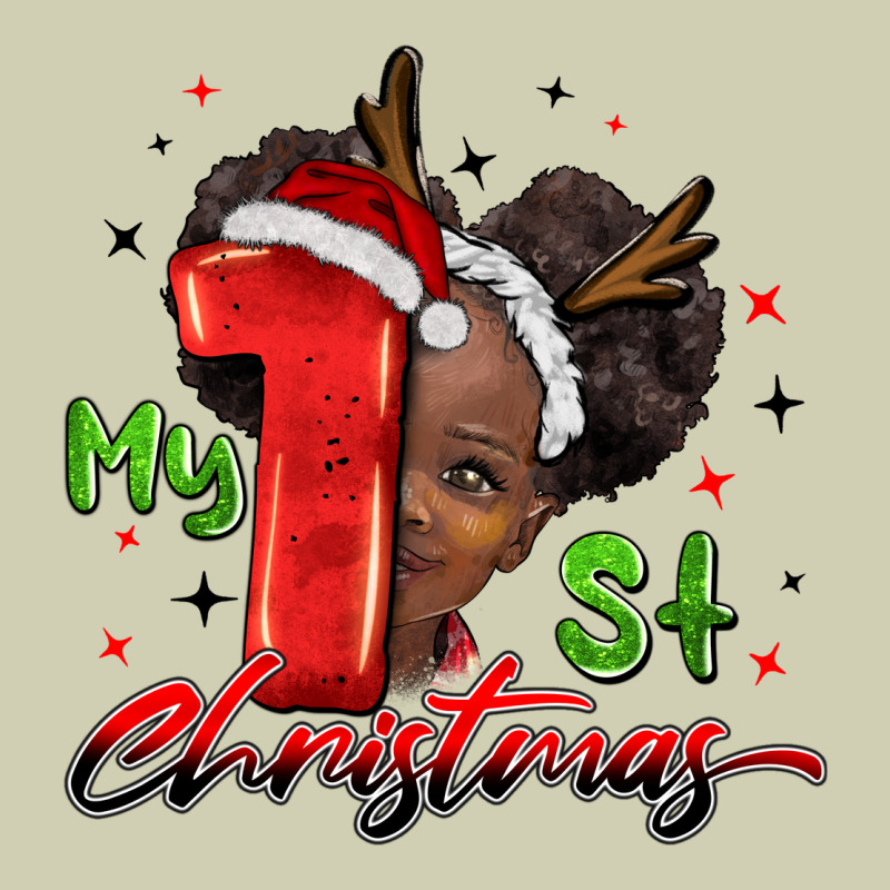 My First Christmas African Girl Heavy Core Tee by BarkalooDesign | Teevron