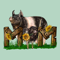 Western Mom With Hampshire Pig And Baby Pig Classic Tee | Teevron