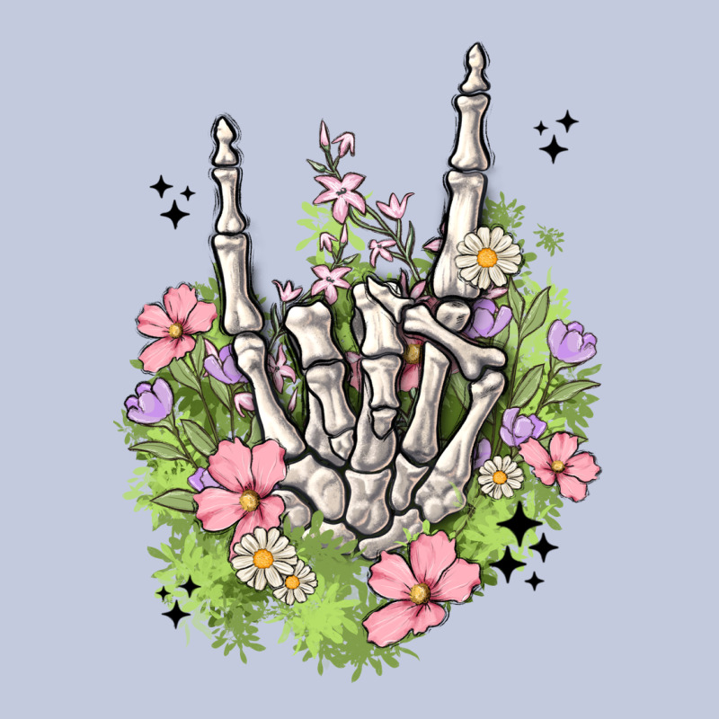 Skeleton Flowers Long Sleeve Tee by MaliasSmallBusiness | Teevron