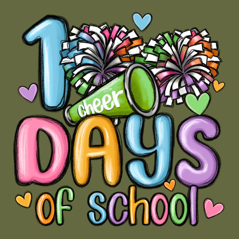 100 Days Of School Cheer Long Sleeve Tee by MaliasSmallBusiness | Teevron
