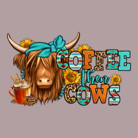 Coffee Then Cows Longhaired Cow Vintage Hoodie | Teevron