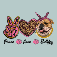 Peace Love Bulldog Heavy Core Tee | Teevron