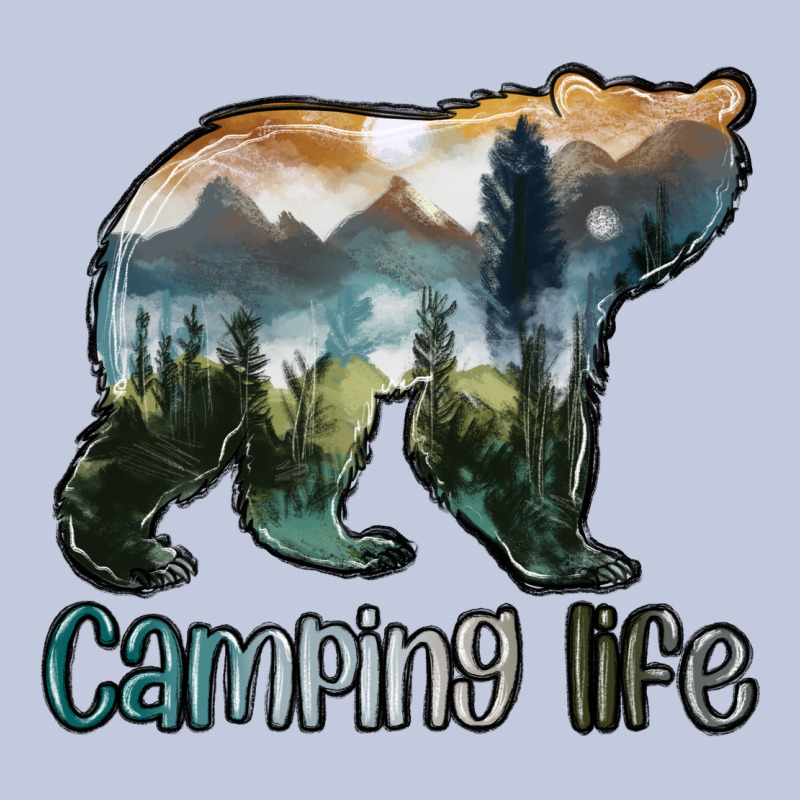 Camping Bear Long Sleeve Tee by MaliasSmallBusiness | Teevron