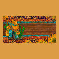 Custom Cowboy Boots Sunflowers And Cactus License Plate Urban Heavy Tee | Teevron