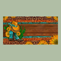 Custom Cowboy Boots Sunflowers And Cactus License Plate Urban Heavy Tee | Teevron