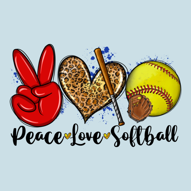 Peace Love Softball Ladies Tee by Zillion Design Studio | Teevron