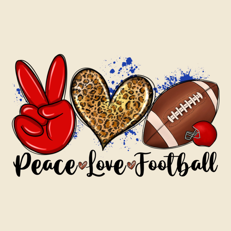 Peace Love Football Ladies Tee by Zillion Design Studio | Teevron