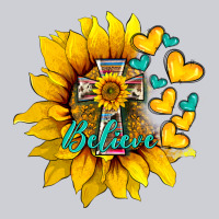 Western Sunflower  Cross Believe Heavyweight Sweatshirt | Teevron