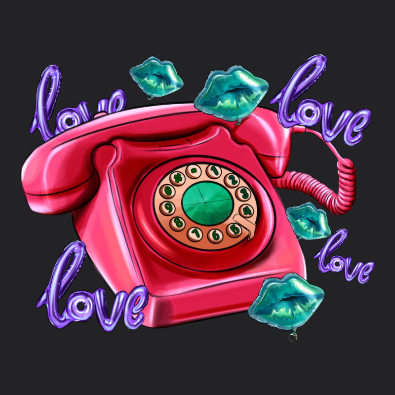 Love Balloons And Pink Valentines Telephone Vintage Tee by AdoDesignShop | Teevron