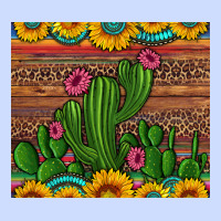 Sunflowers Turquoise Serape Cactus Tumbler Urban Heavy Tee | Teevron