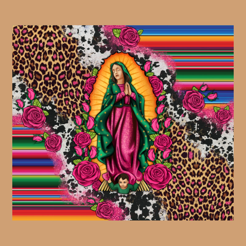 Our Lady Of Guadalupe Serape Background Tumbler Vintage Tee by Artiststas | Teevron