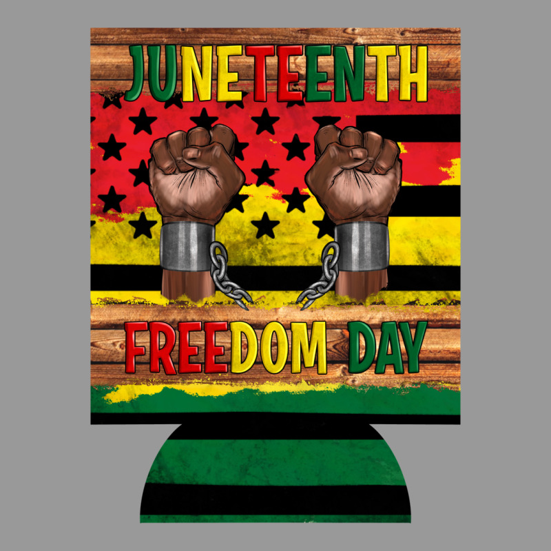 Juneteenth Freedom Day 12 Oz Can Cooler (regular) 2 Vintage Hoodie by Artiststas | Teevron