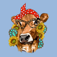 Western Cow With Sunflowers And Gemstone Premium Hoodie | Teevron