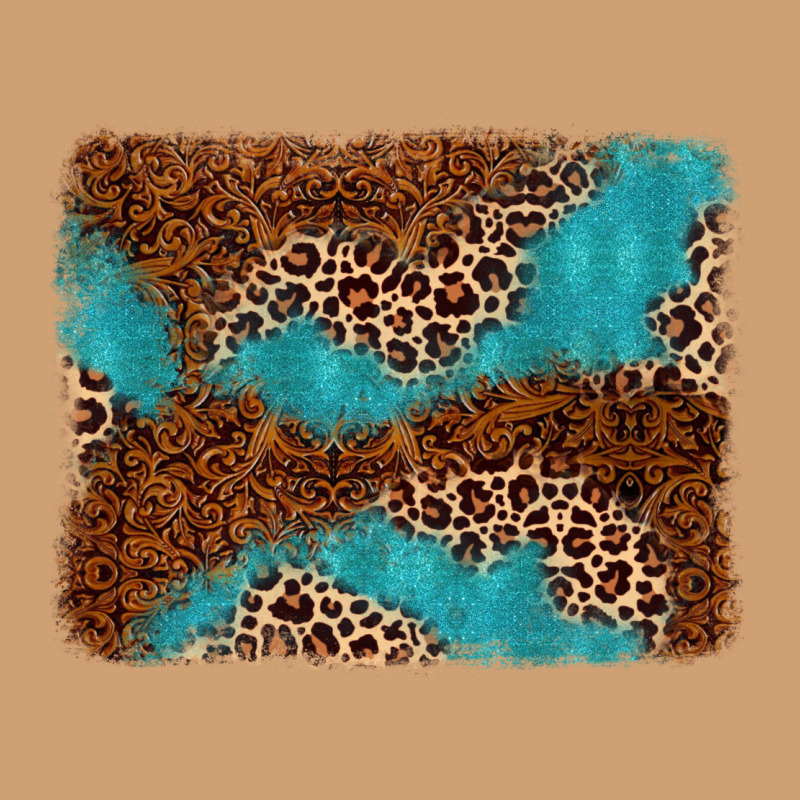 Turquoise Glitter Leopard Background Vintage Tee by AdoDesignShop | Teevron