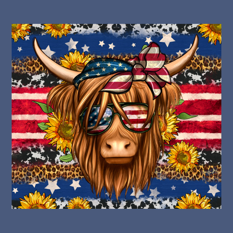 4th Of July Longhaired Cow Tumbler Vintage Hoodie by Jasminsmagicworld | Teevron