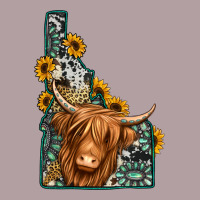 Idaho Map Long Haired Cow Vintage Hoodie | Teevron