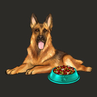 German Shepherd With Food Bowl Heavy Core Tee | Teevron