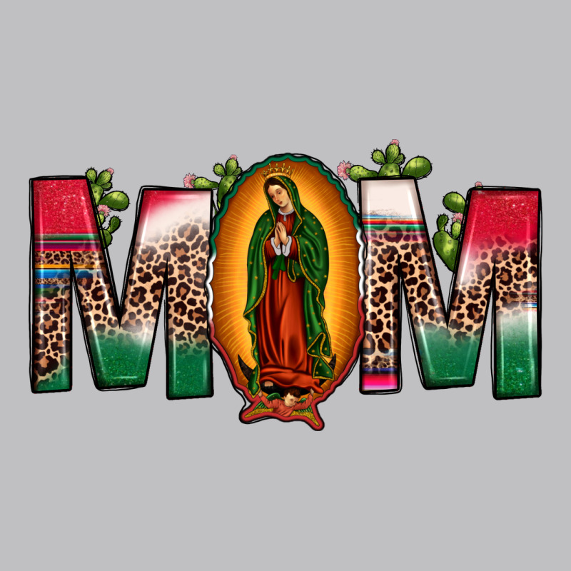 Mexican Flag Our Lady Of Guadalupe Mom Leopard Long Sleeve Tee by JahusDesignShop | Teevron