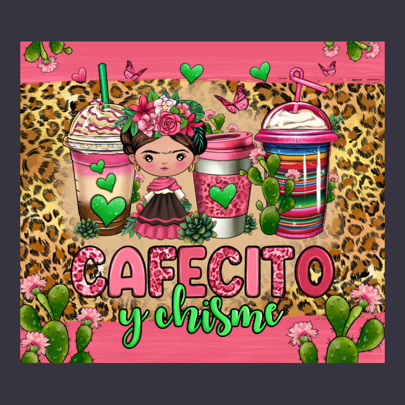 Cafecito Y Chisme Coffee Cups Vintage Hoodie by Jasminsmagicworld | Teevron