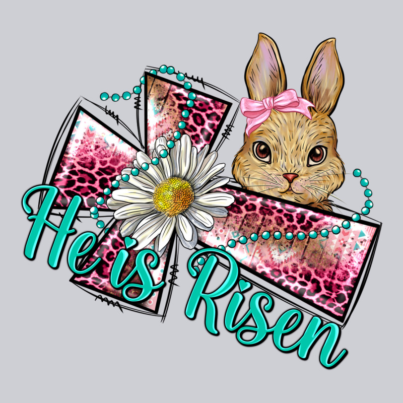 He Is Risen Cross Rabbit Heavyweight Sweatshirt by BarkalooDesign | Teevron