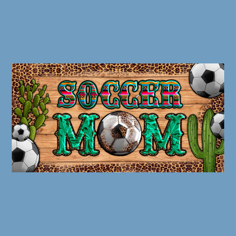 Soccer Mom With Ball And Cactus And Serape Licanse Plate Urban Heavy Tee by Artiststas | Teevron