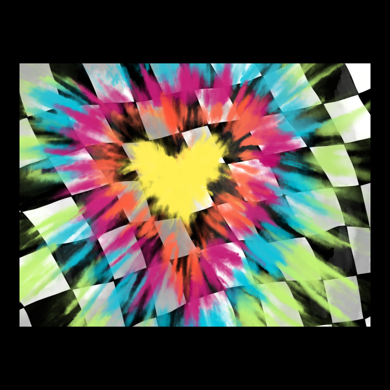 Tie Dye Hearth Shaped Race Flag Background 3200x2400 Urban Heavy Tee by AdoDesignShop | Teevron