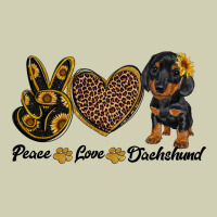 Peace Love Dachshund Heavy Core Tee | Teevron