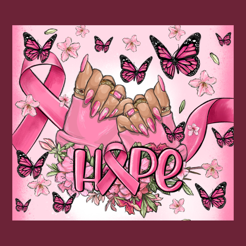 Breast Cancer Nails Hope Long Sleeve Tee by MaliasSmallBusiness | Teevron