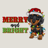 Merry And Bright Dachshund Heavy Core Tee | Teevron